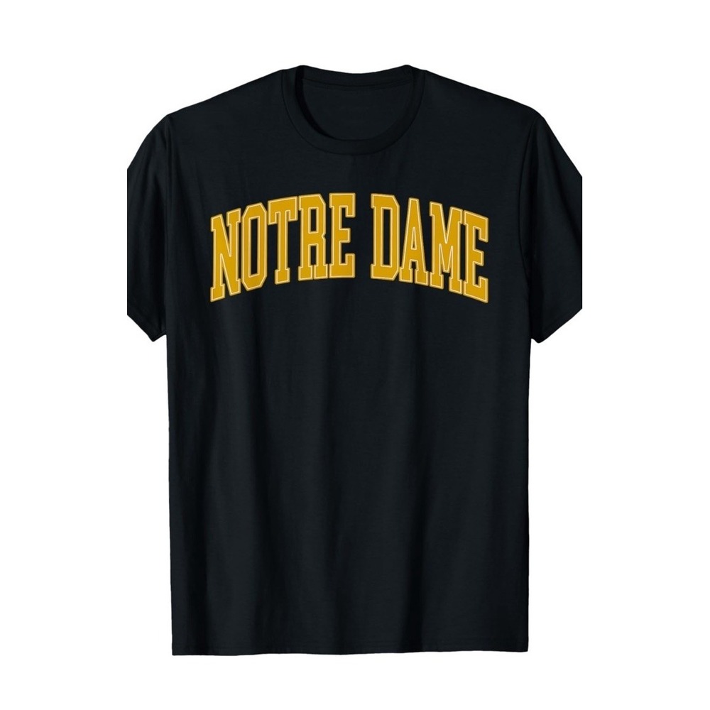 Notre Dame Fighting Irish T-shirt‎ Black Adult Unisex Size XL